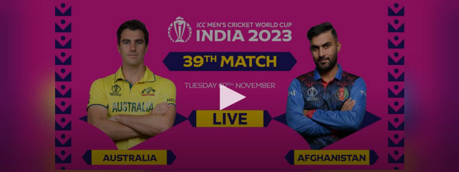 Live: Australia vs Afghanistan – ICC world Cup